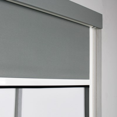 Bloc Blinds Product List BlocOut XL Grey Blind Image with Pelmet